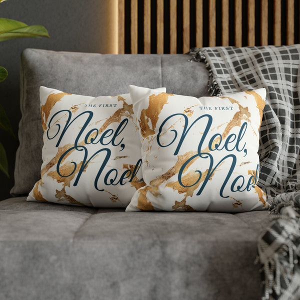 "Noel, Noel" faux suede pillow case
